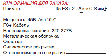 саморегулирующийся греющий кабель 45fs+-cs obogrev.biz