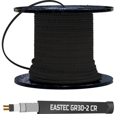 eastec gr 30-2 cr , m=30w, греющий кабель с уф защитой obogrev.biz